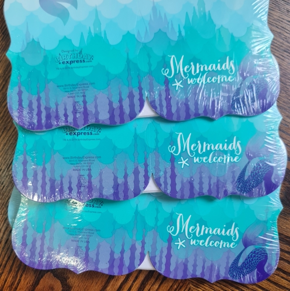 4 Packs of 🧜‍♀️ Mermaid Birthday Invitations BRAND NEW - Picture 1 of 4